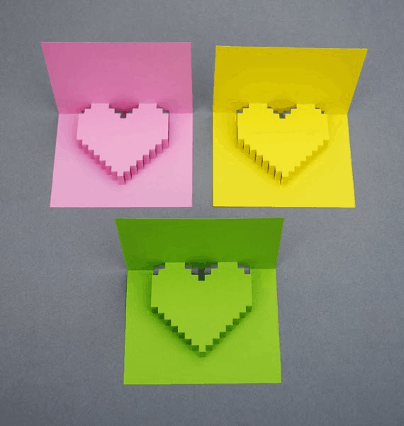 valentines popup card 