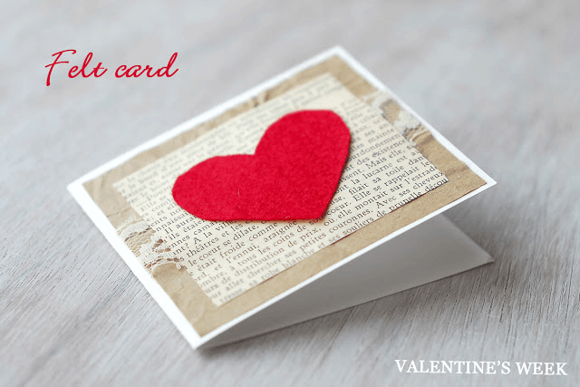 valentines day felt card craft