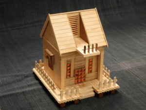 popsicle stick craft house