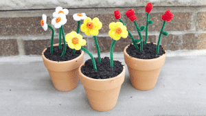 pipe cleaner flower pot